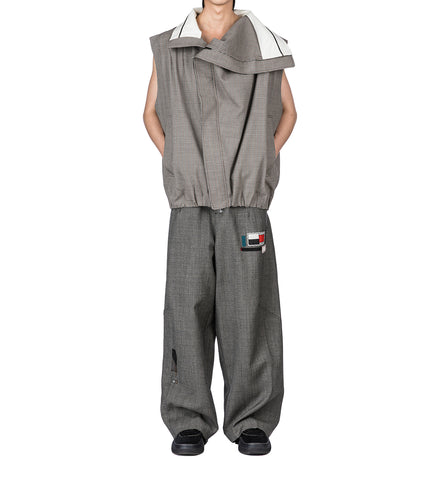 OTTO PLEATED CARGO VEST PLUME GREY