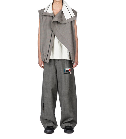 OTTO PLEATED CARGO VEST PLUME GREY