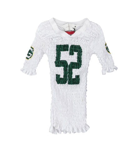 RECONSTITUTED SHIRRED US FOOTBALL JERSEY MULTI SMALL #1