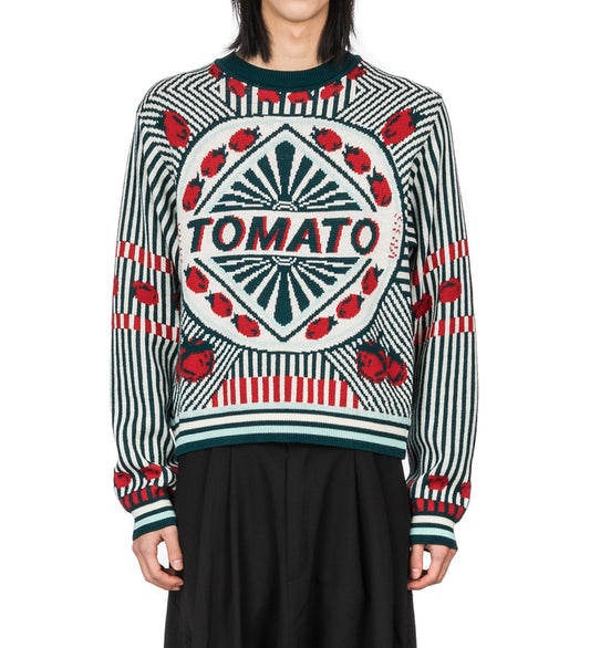 ITALIAN ROUNDNECK SWEATER TOMATO CAN