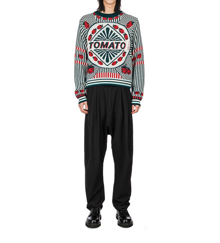 ITALIAN ROUNDNECK SWEATER TOMATO CAN