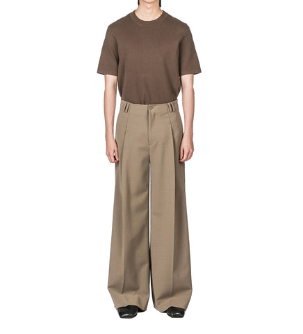 SLIM KNIT TEE LIGHT BROWN