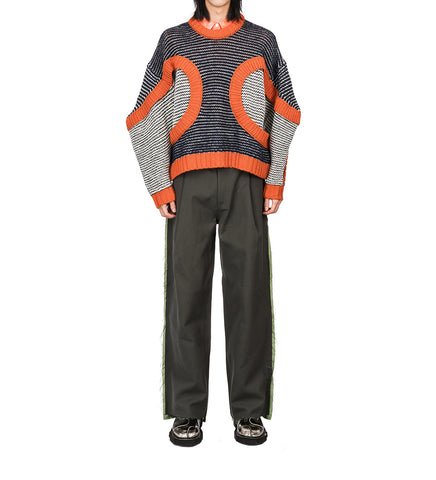 HENRIK VIBSKOV SHORT MESH PLISSE SHIRT ORANGE RIDDLE