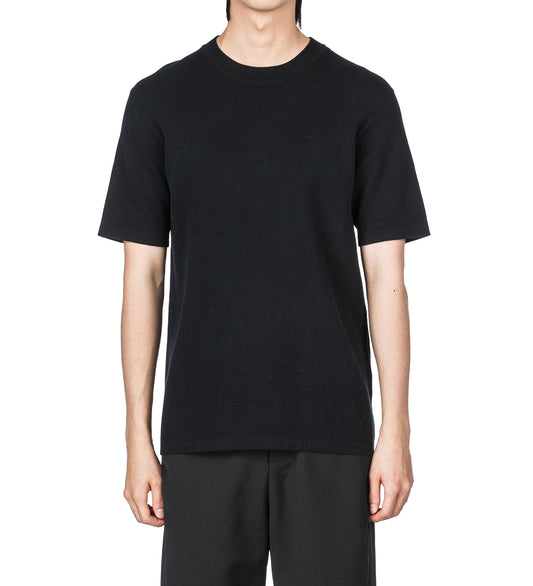 SLIM KNIT TEE BLACK