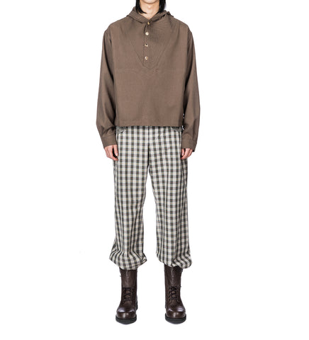 SLATINA HOODED TOP LS SEPIA