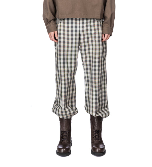 FITZ TROUSER OYSTER CHECK/TAUPE