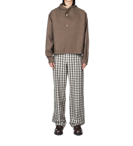 SLATINA HOODED TOP LS SEPIA