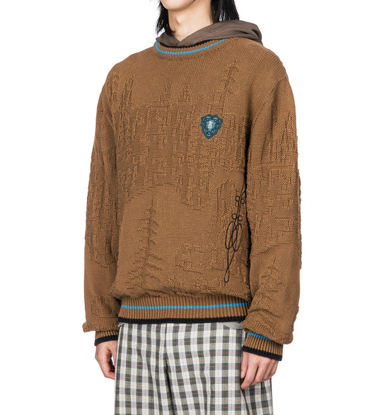FITZ KNIT JUMPER RUSSET BROWN