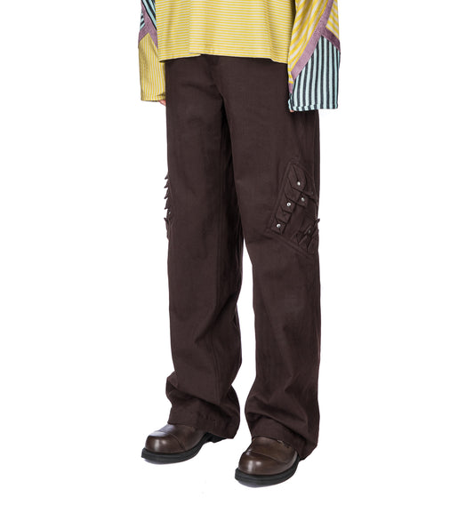 ESTIKE TROUSER WOOD BROWN