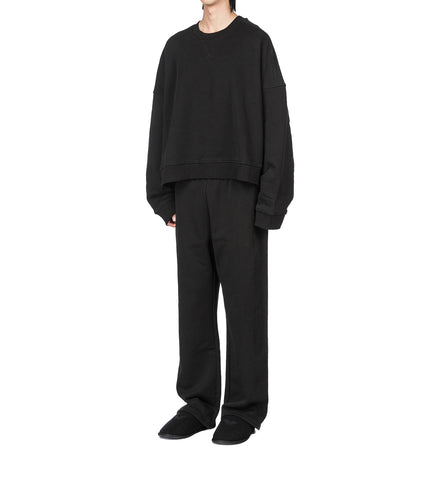 STRAIGHT LEG SWEATPANT BLACK