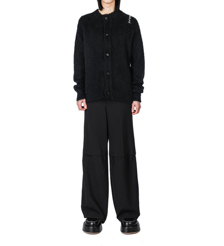 WOOL BLEND PANTS BLACK