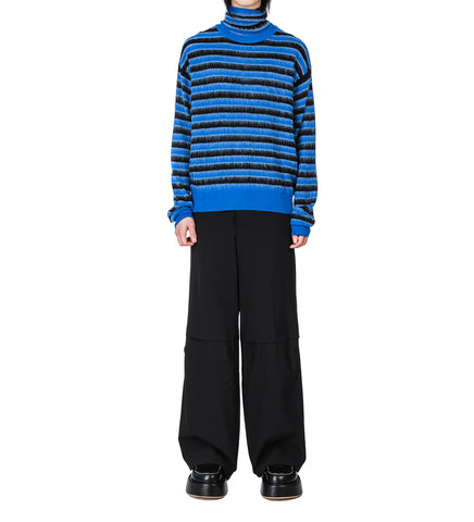 WOOL BLEND PANTS BLACK