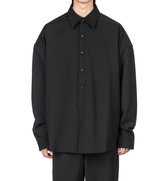 MILLER SHIRT BLACK WOOL
