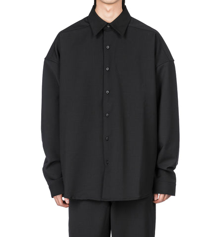 MILLER SHIRT BLACK WOOL