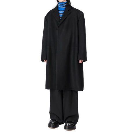 SHOULDER STICHED COAT BLACK