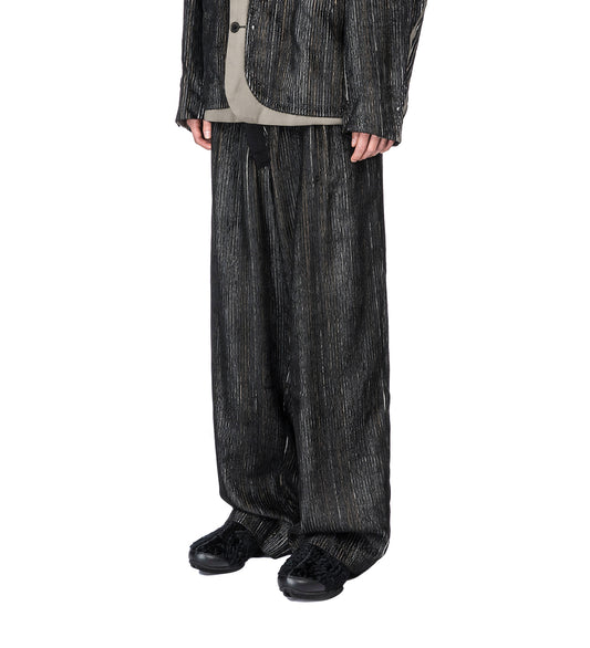 NAVIN WIDE TROUSER MELANGE BLACK/NIGHT BLACK