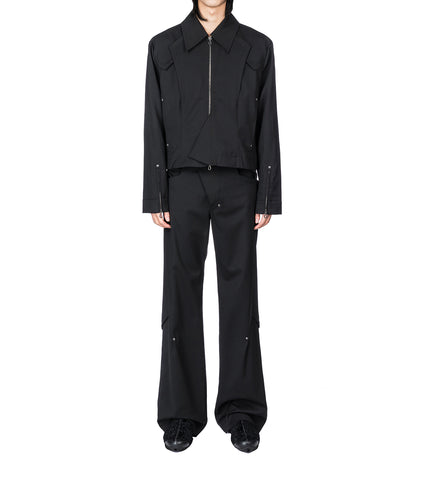 KRANER CROPPED BLOUSON CROW BLACK