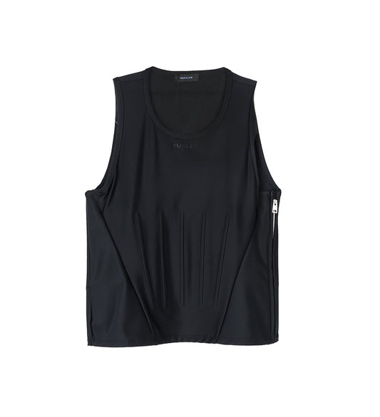 BONED TANK TOP BLACK