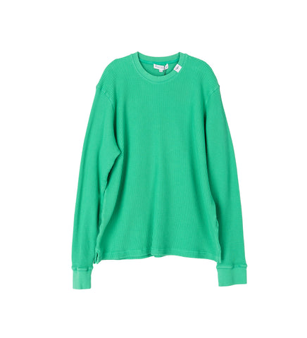 WAFFLE SWEATSHIRT APPLE GREEN
