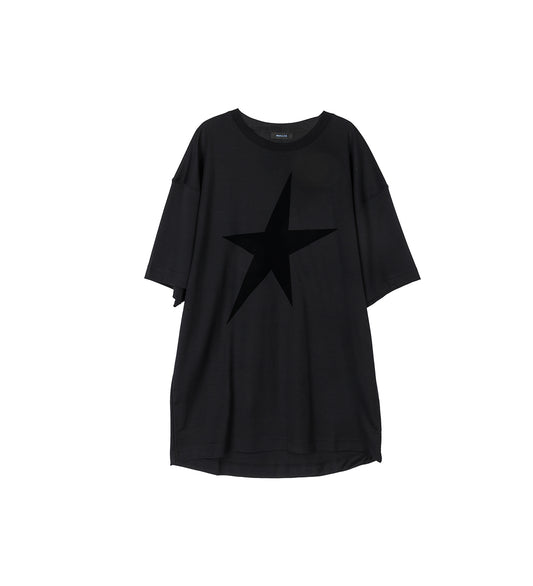 VELVET STAR TEE-SHIRT BLACK