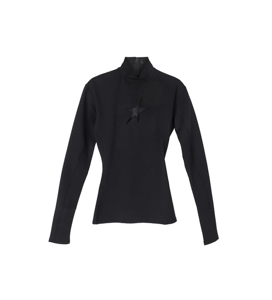 LONG SLEEVES STAR TOP BLACK