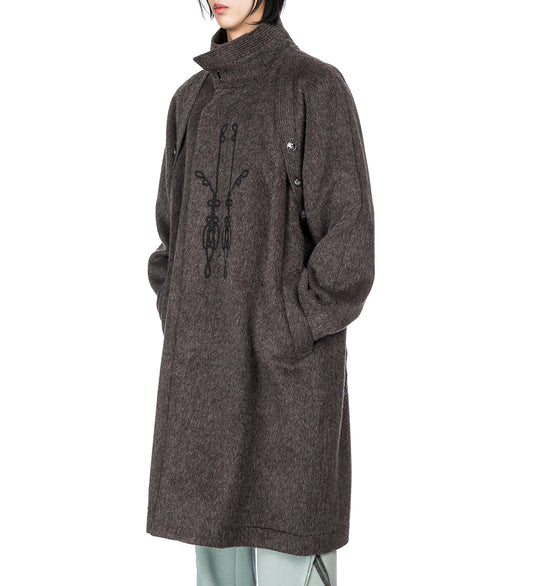KORMOS MILITARY COAT WASHED BROWN/SLATE GREY