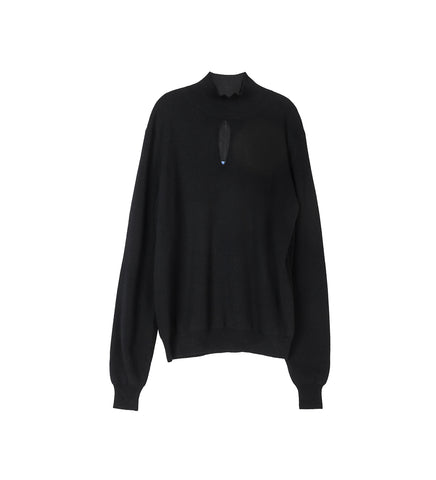 SLIT PULL OVER BLACK