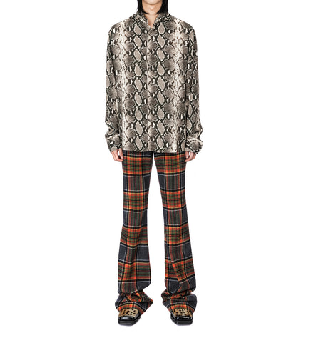 VISCOSE PRINTED CLASSIC SHIRT BLACK