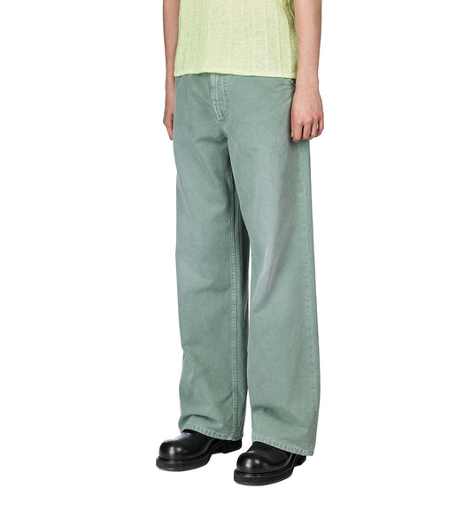 LOGO WAIST BELT PANTS GREEN