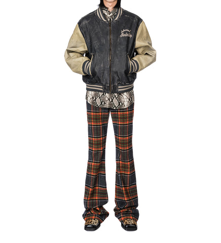 DURANIMAL LEATHER BOMBER BLACK/CREAM