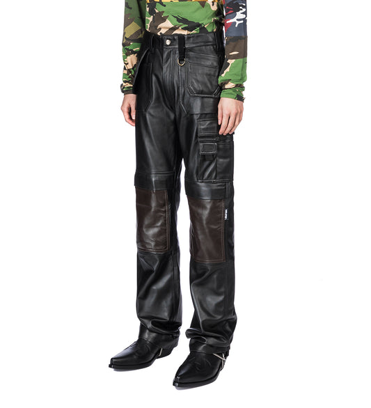 WORKER PANTS BLACK/BROWN