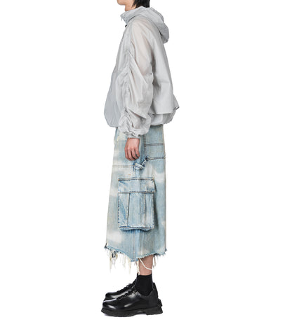 SKY CAMO CARGO SHORTS BLUE