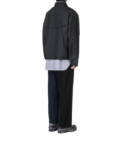 DENIM MERGING SWEAT PANTS BLACK/NAVY