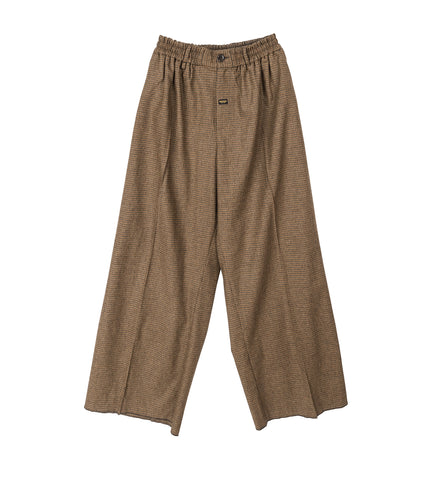 EXTREME WIDE LEG TAILORED TROUSER BROWN