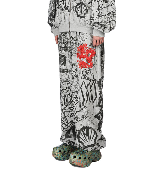 GRAFITTI TRACK PANTS GREY