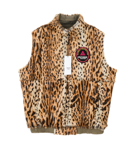 REVERSIBLE FUR GILET BEIGE