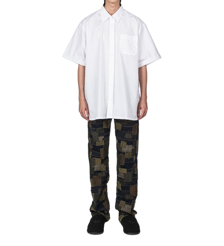 SHORT SLEEVE BUTTON WHITE
