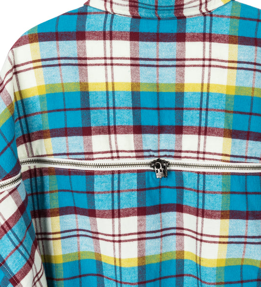 CHECK ZIPPER SHIRT BLUE CHECK