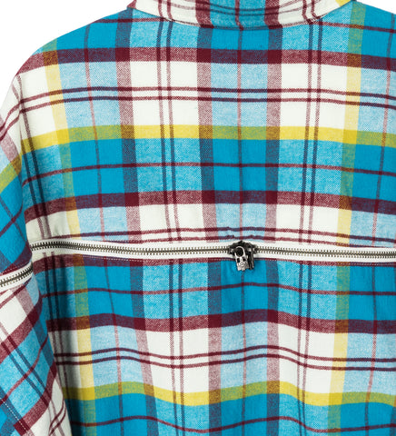 CHECK ZIPPER SHIRT BLUE CHECK