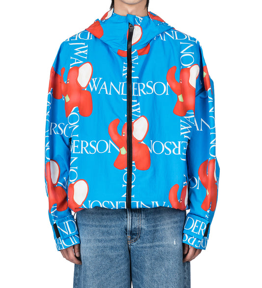 J.W.ANDERSON HOODED SHELL JACKET BLUE
