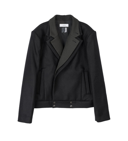 DOUBLE LAYERED WORSTED JACKET BLACK