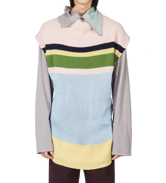 ESSICK STRIPE SHORT SLEEVE PINK/SKY BLUE
