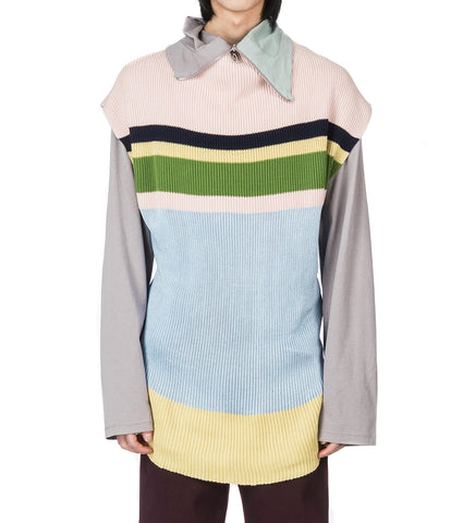 ESSICK STRIPE SHORT SLEEVE PINK/SKY BLUE