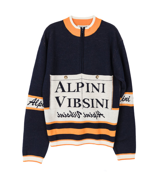 RACE JERSEY LONG SLEEVE NAVY ALPINI