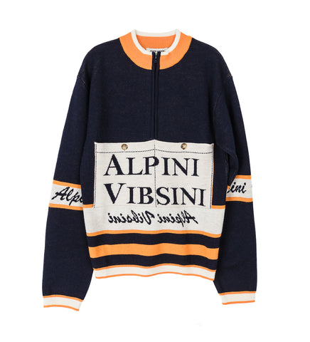 RACE JERSEY LONG SLEEVE NAVY ALPINI