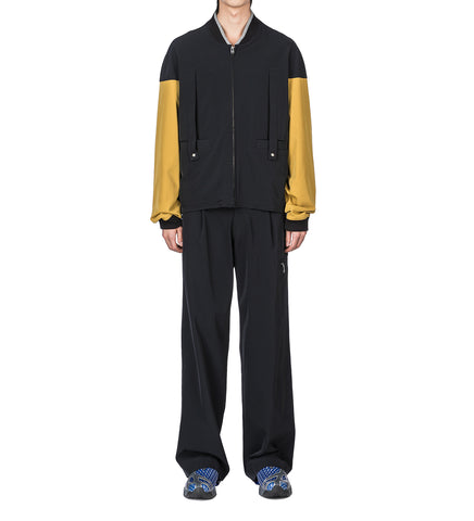NOVALIS LIATRISORY BOMBER JACKET OBSIDIAN BLACK X MEDALLION YELLOW