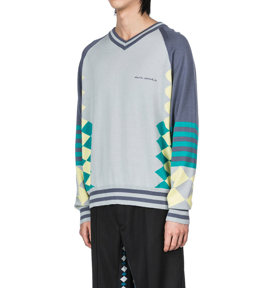 LARICOID KNIT JUMPER BLUE HAZE/LEMON