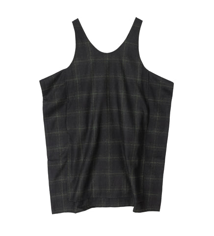 SQUARE APRON DARK CHECKS