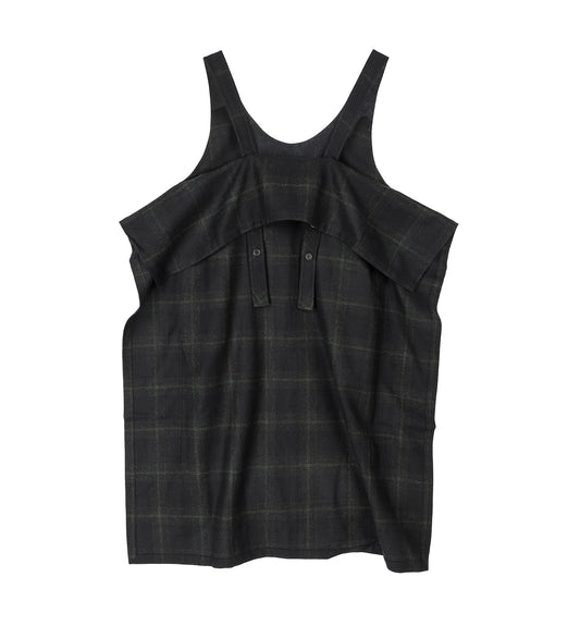 SQUARE APRON DARK CHECKS