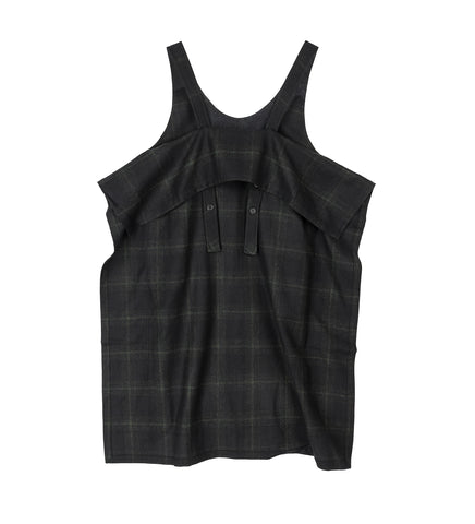 SQUARE APRON DARK CHECKS